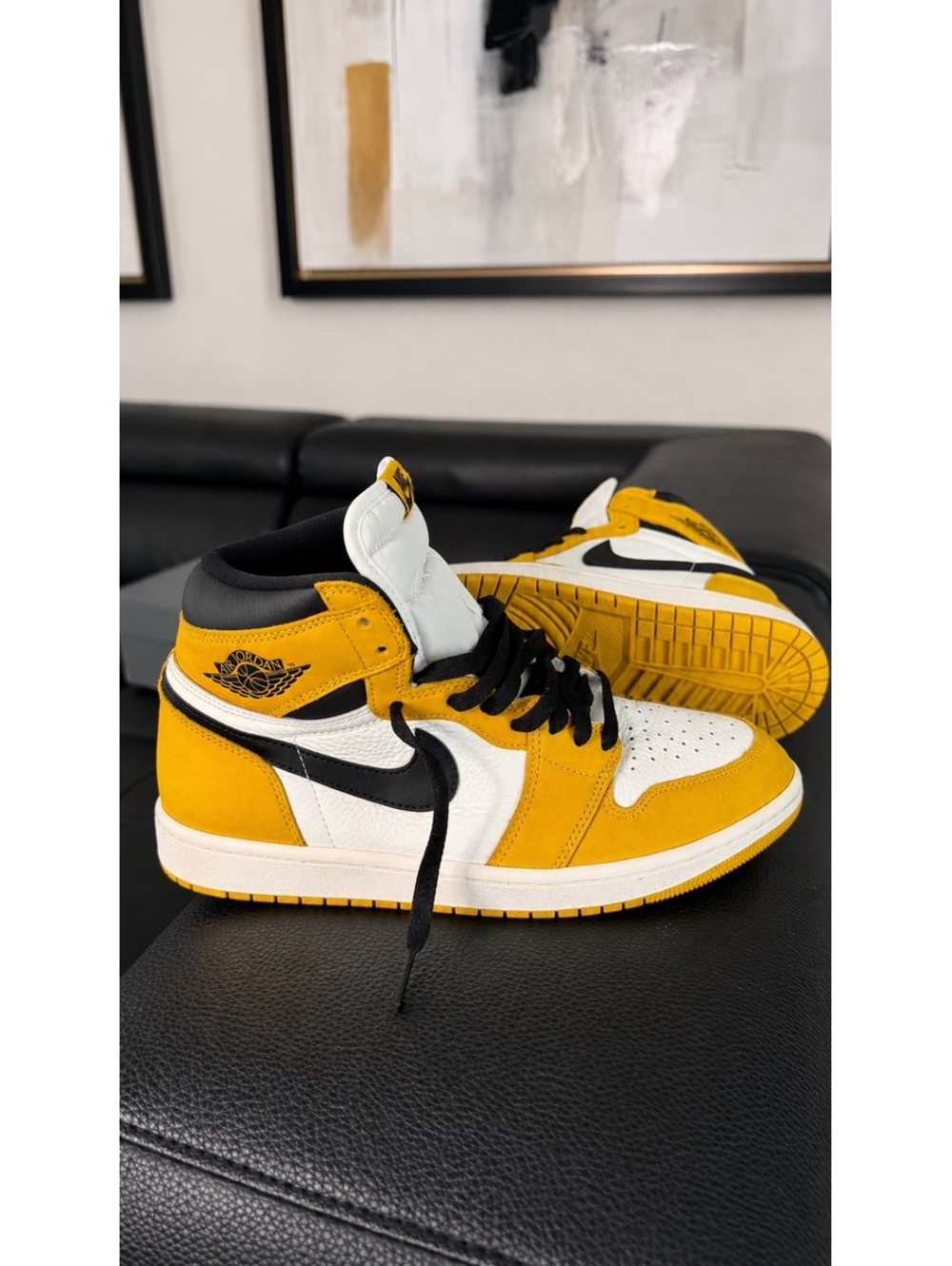 Nike Air Jordan 1 Retro High OG Yellow Ochre Men 9.5 Women 11 DZ5485-701